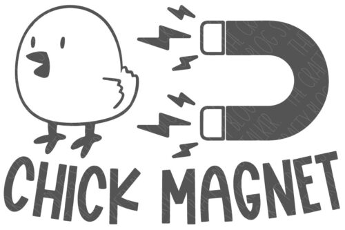 SVG Cut file: Chick magnet with a chick and a magnet.