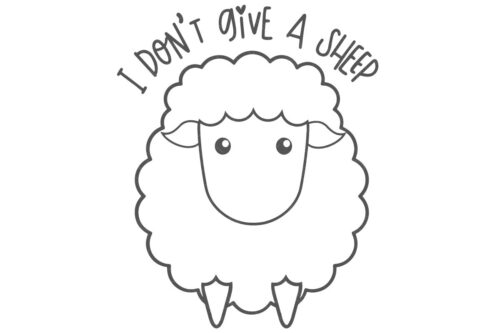SVG Cut File: I Don't Give A Sheep.