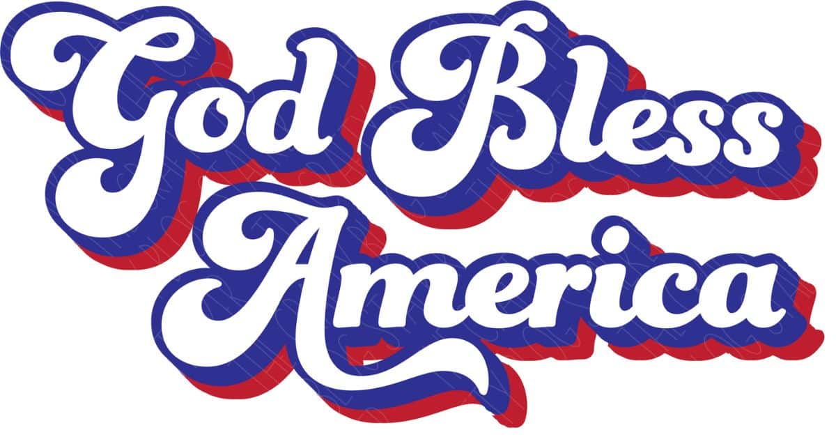 Patriotic SVG design featuring the phrase
