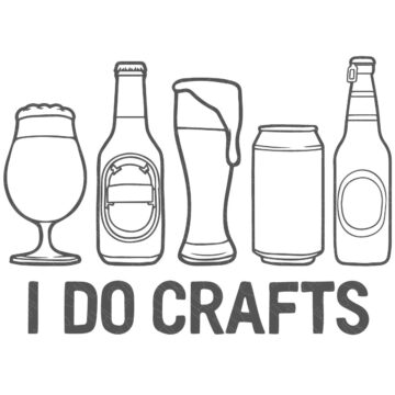 SVG Cut File: I do crafts, with different bottles of beer.