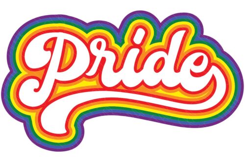 Layered SVG Cut File: Rainbow Retro Pride.