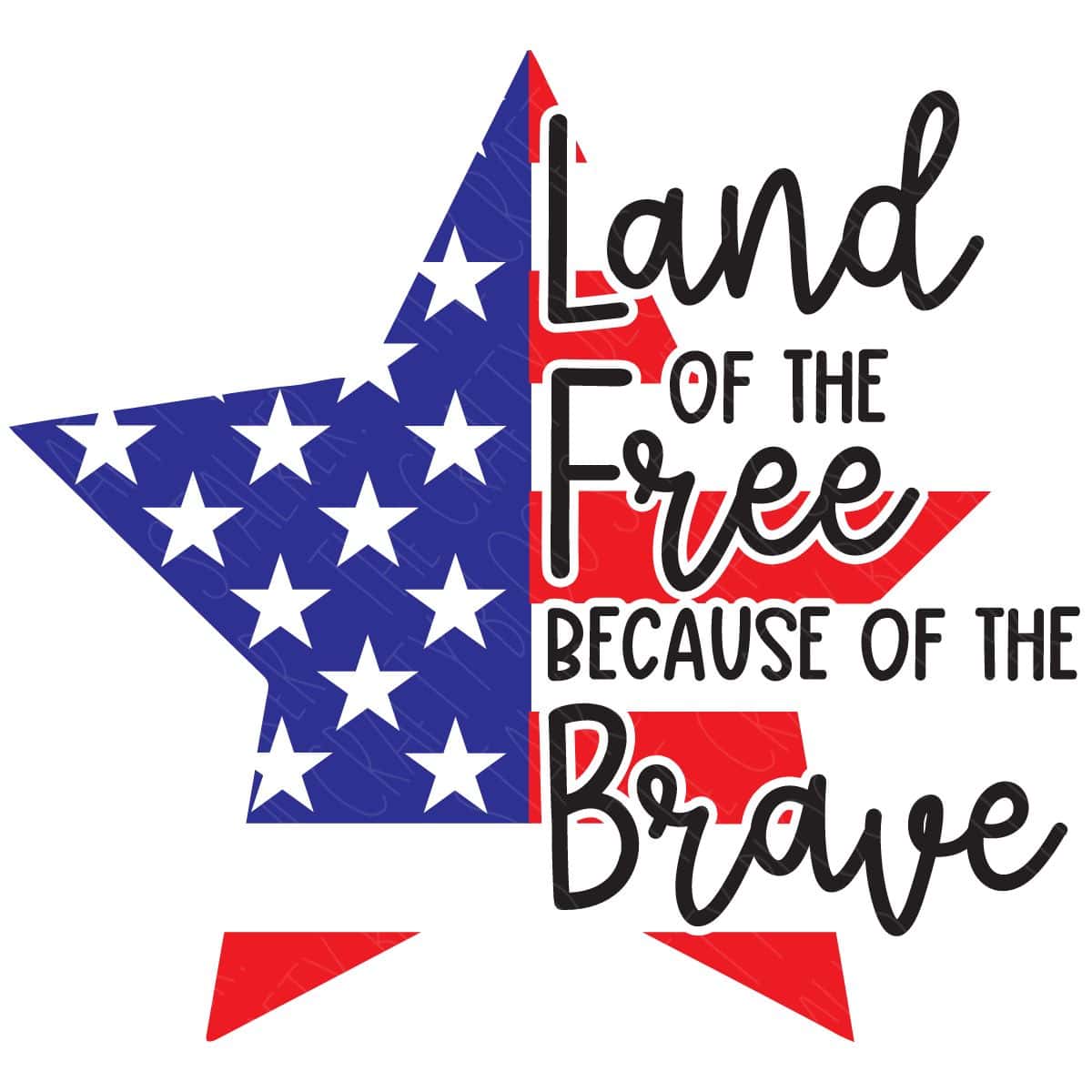 Land of The Free Because of The Brave SVG