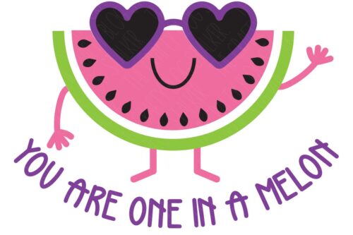 Layered SVG Cut File: Waving watermelon - You Are One In A Melon.