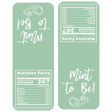 Print and Cut Design: Mint To Be label for Tic Tac containers.