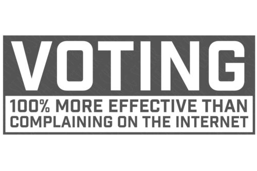 SVG Cut File: Voting 100% more effective than complaining on the internet.