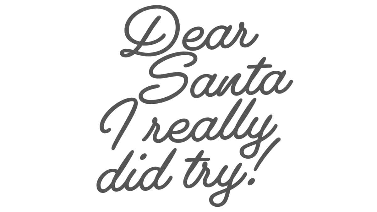 A playful holiday phrase design that reads