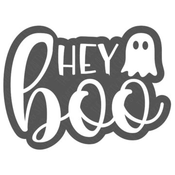 SVG Cut File: Hey Boo with a ghost.