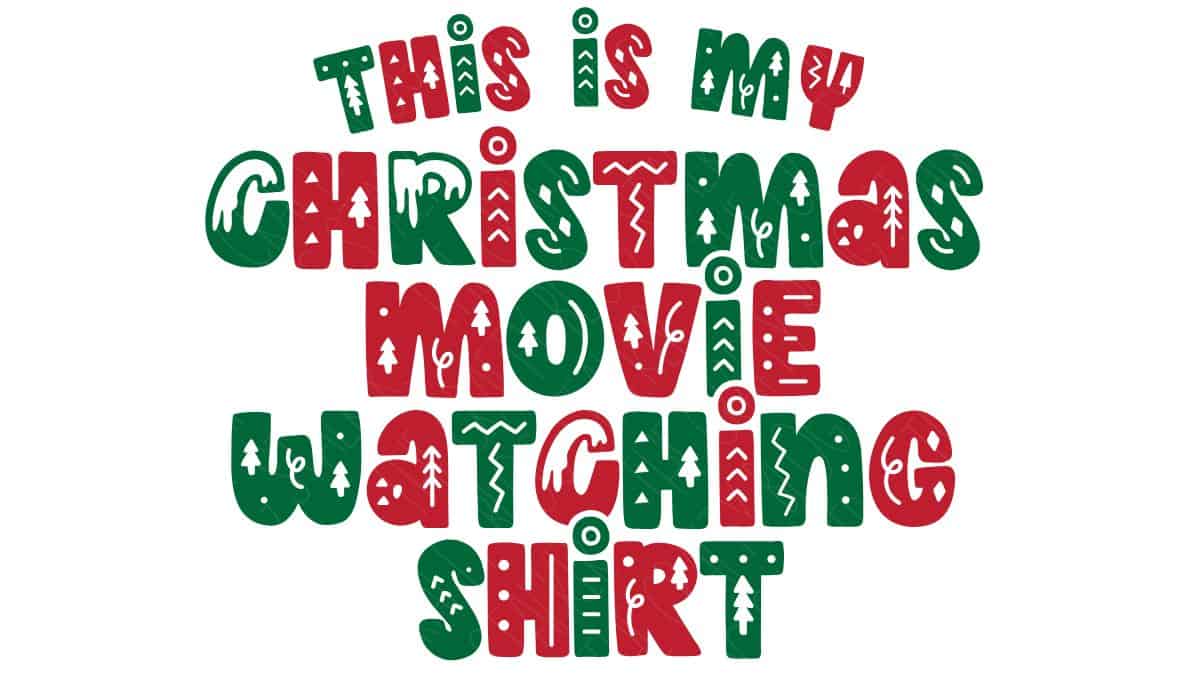 A festive Christmas SVG design featuring bold decorative lettering that reads