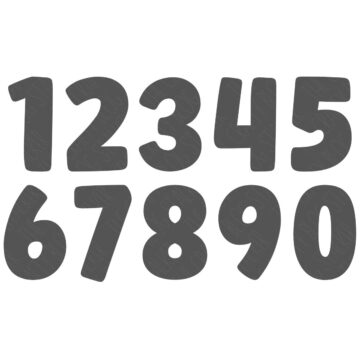 Chunky black numbers 0–9 in a playful font, displayed on a white background, perfect for educational crafts, magnets, or laser cutting projects.