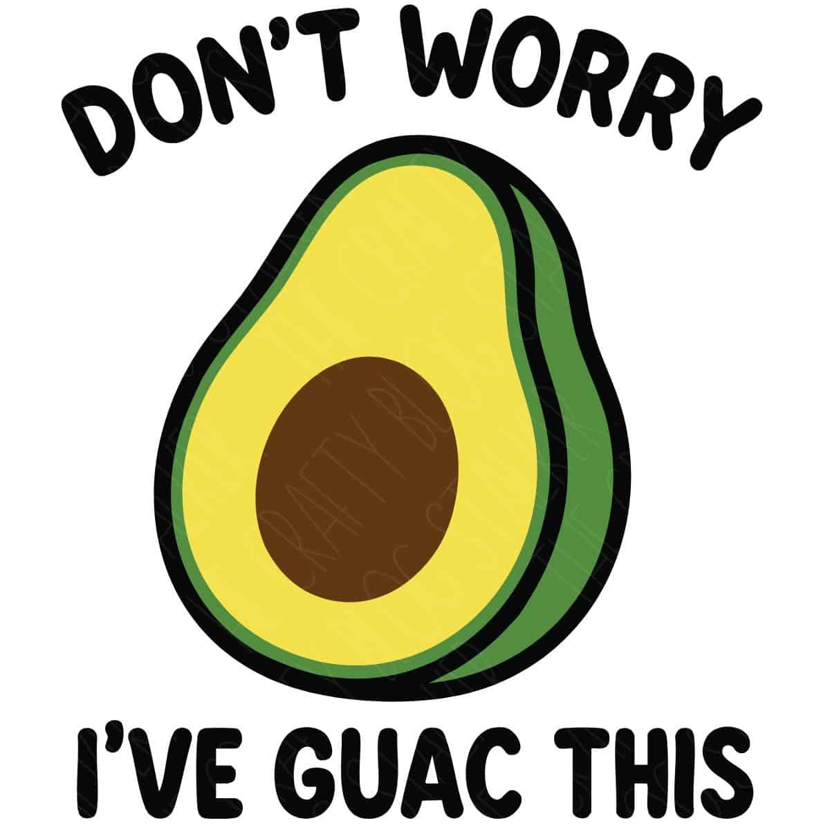 Graphic of a sliced avocado with the phrase 