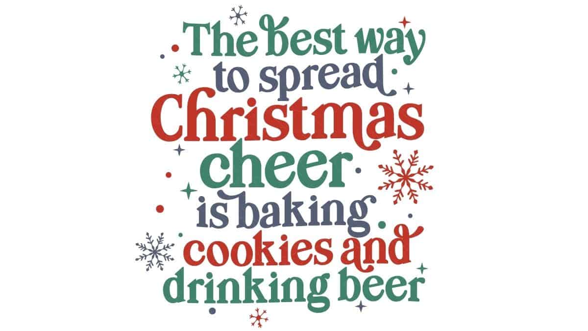 Colorful holiday SVG design featuring the phrase