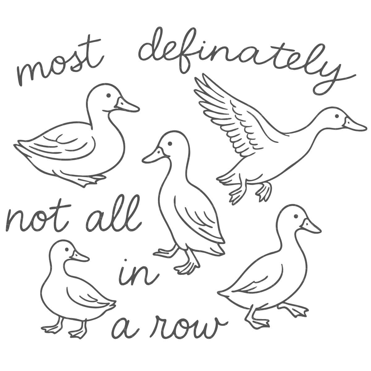 Ducks Not In A Row SVG
$3.00 – Buy Now Checkout
Added to cart
