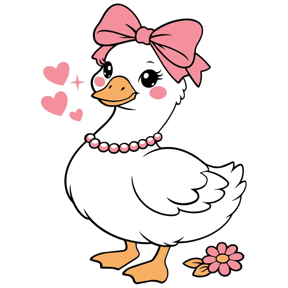 Cute Layered Coquette Goose SVG