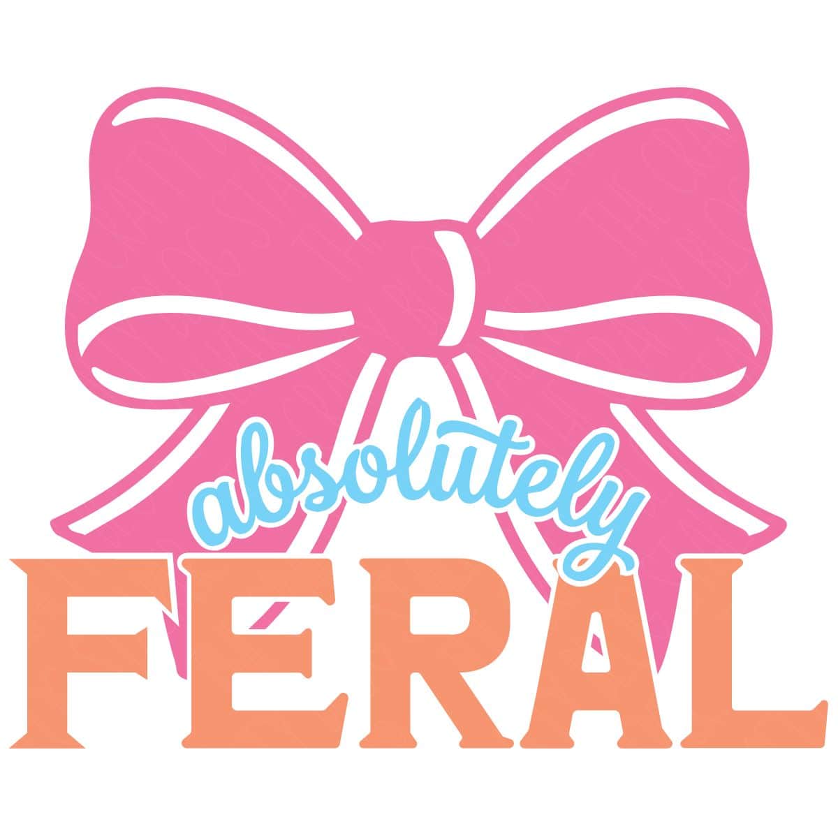 Pink bow SVG design with the phrase 
